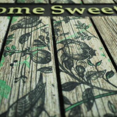 Paillasson Caoutchouc recyclé 45 x 75 cm - Sweet Home - Oiseaux - gros plan