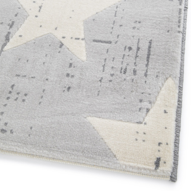 Tapis chambre d'enfant - Star Vintage - Gris clair - coin