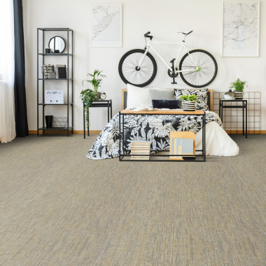 Moquette tissé plat Timor gris grège - chambre