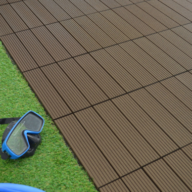 Dalle Terrasse Composite clipsable - Chocolat - Terrasse et gazon synthétique