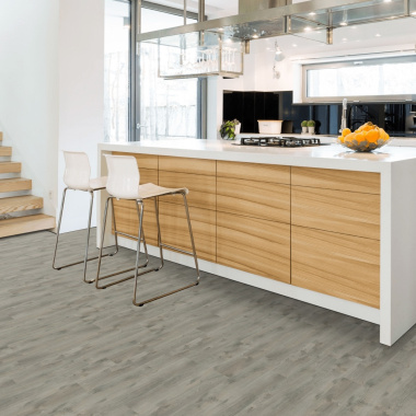 Parquet vinyle rigide Ultime - Pose clipsable - Chêne gris - cuisine