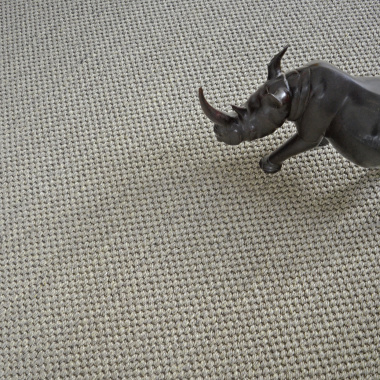 Tapis sur mesure Sisal Kidara grosses boucles - Nuage - Vue de loin