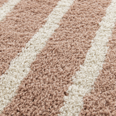 Tapis à poils longs Rainbow rose - gros plan