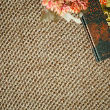 Moquette Tissé plat aspect coton - Yoga - Beige naturel - gros plan
