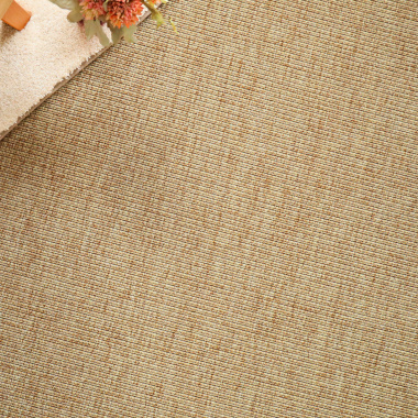 Tapis sur mesure Yoga beige naturel pour intérieur ou extérieur avec texture aspect coton
