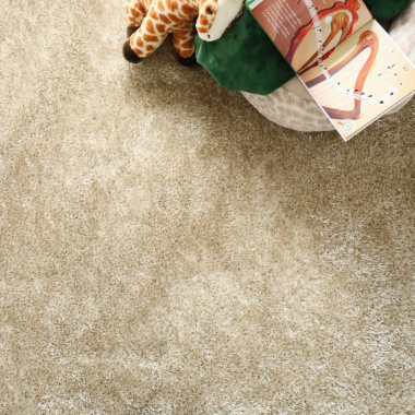 Moquette épaisse Éclat shaggy beige - vue du dessus