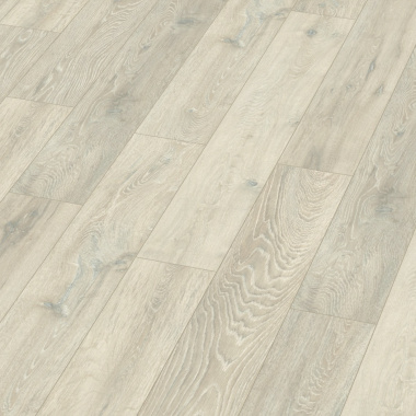 Parquet flottant Stratifié compatible cuisine salle de bain - Chêne gris lune - vue de près