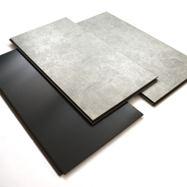 Dalle de sol stratifié compatible cuisine salle de bain - Pierre Gris Etoile - Proportion dalles