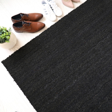 Tapis sur mesure Paillasson Brosse Coco 23mm - Anthracite - vue du dessus