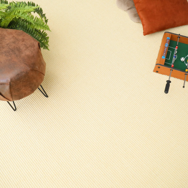 Tapis sur mesure Sisal Cuba blanchi - vue de loin