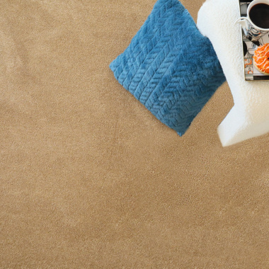 Moquette en polyester recyclé Re-cycle camel - vue de haut