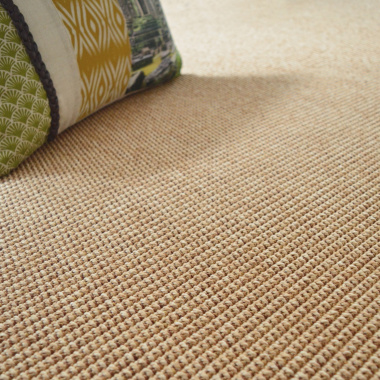 Tapis tissé plat Lombok naturel ganse coton beige - Vue de haut