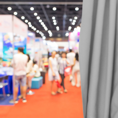 Coton gratté ignifugé couleur gris souris - événement salon