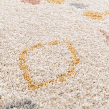 Tapis motif berbère - Sakari - Couleurs pastel - gros plan