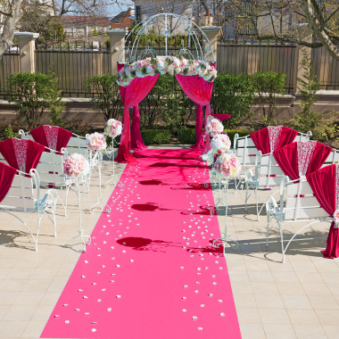 Moquette filmée - Stand Event - Rose Fushia - Mariage