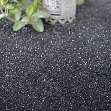 Tapis sur mesure Pailleté Flash noir - gros plan