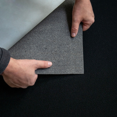 Envers moquette velours ras Stand Event Noir