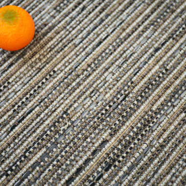 Tapis sur mesure tissé plat Bornéo silver - vue de près