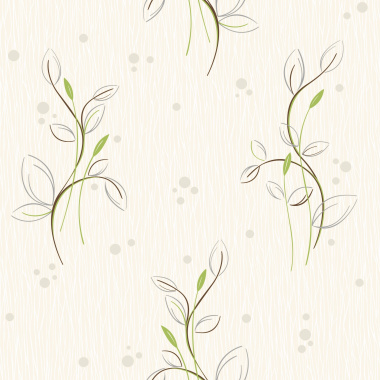 Papier peint vinyle expansé sur intissé - Basique - Motif floral vert pois satiné - Sans perspective