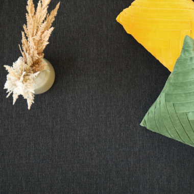 Tissé plat Mahé - Couleur Noir - Vue de haut