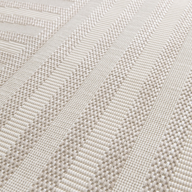 Détail du tissage du tapis Graphic Line beige, structure géométrique moderne