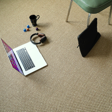 Tapis sur mesure sisal Slow ficelle lin - Vue de loin