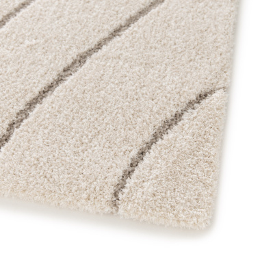 Tapis de salon doux à motif organique - Nova - Beige - coin