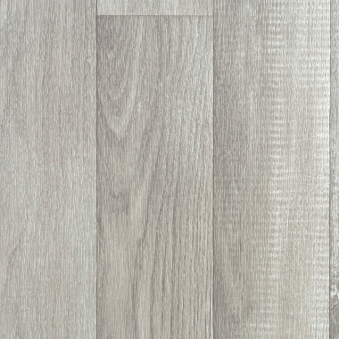 Sol Vinyle First - Imitation parquet gris clair - Effet argenté - Sans perspective