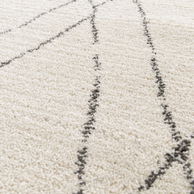 Tapis motif berbère - Aria - Blanc cassé - gros plan