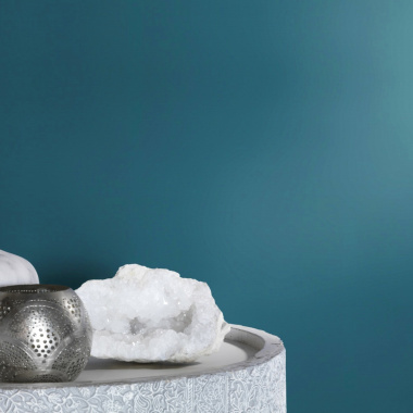 Papier peint vinyle sur intissé - Nature colors - Bleu paon - salon