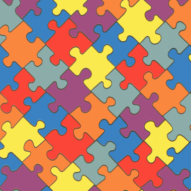 Impression HD du motif puzzle coloré pour le tapis sur mesure vinyle