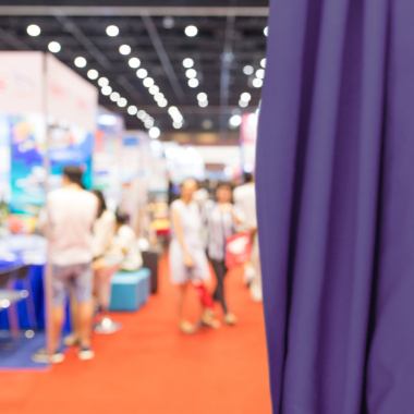 Coton gratté ignifugé couleur bleu violet - salon evenement