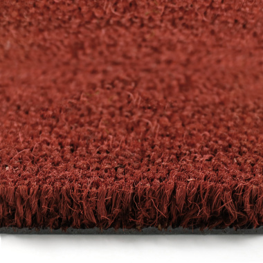 Tapis Brosse Coco - Spécial PMR-ERP - Rouge en 17 mm gros plan sur la tranche