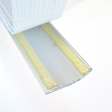 Barre de Seuil de porte Romus adhésif 100 cm - Couvre joint - Alu incolore - Vue du dessous