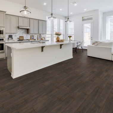 Parquet flottant Stratifié - Cuisine et salle de bain - Lames larges - Chêne Cocoa - cuisine