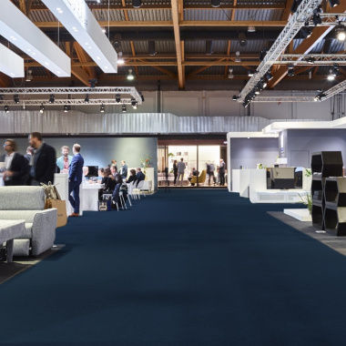 Moquette Stand Expo filmé - Bleu nuit - événement