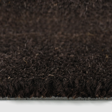 Tapis sur mesure Paillasson Brosse Coco 23mm - Brun - tranche