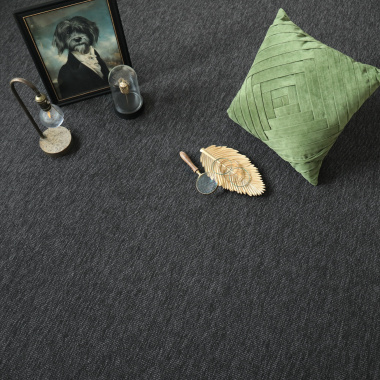 Moquette Tissé plat Nusa couleur gris ardoise - vue de loin