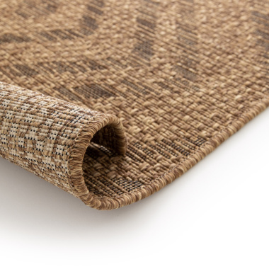 Tapis d'intérieur ou d'extérieur aspect naturel - Inca - Camel - envers