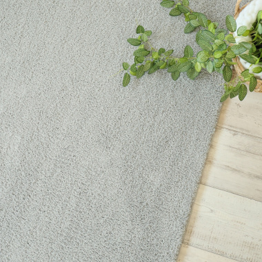 Tapis Cocoon gris galon gris clair - vue de haut