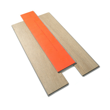 Parquet vinyle rigide Ultime - Pose clipsable bâton rompu - Chêne amande - lames et envers