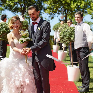 Moquette Stand Expo filmé - Rouge vif - mariage