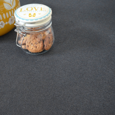 Tapis sur mesure Velours Loft - Noir - gros plan