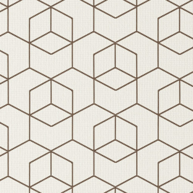 Tapis Graphique Essenza Crème - Cubes 3D - Sans perspective