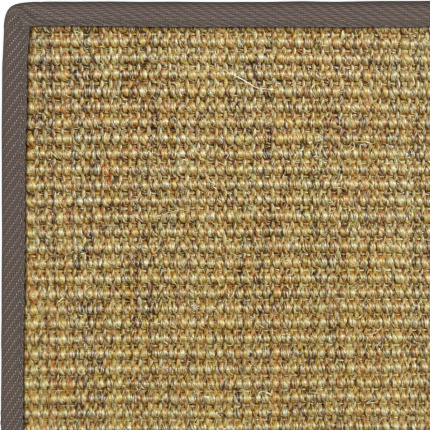 Tapis sisal Yucatan chaume - Galon marron