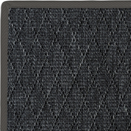 Tapis intrieur / extrieur Timika gris ardoise galon noir