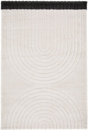 Tapis de salon en relief - Modern Circle - Crme