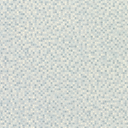 Sol Vinyle Style - Carrelage petite mosaque argente - Bleu