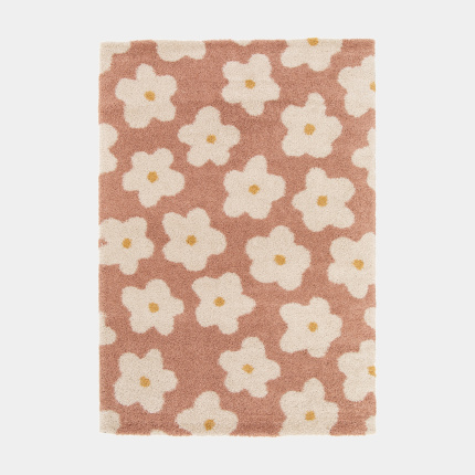 Tapis fleurs maximalistes - Apolline - Rose