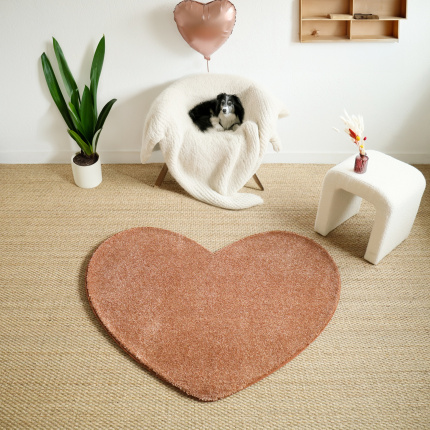 Tapis chambre et dressing - Cur - Rose corail